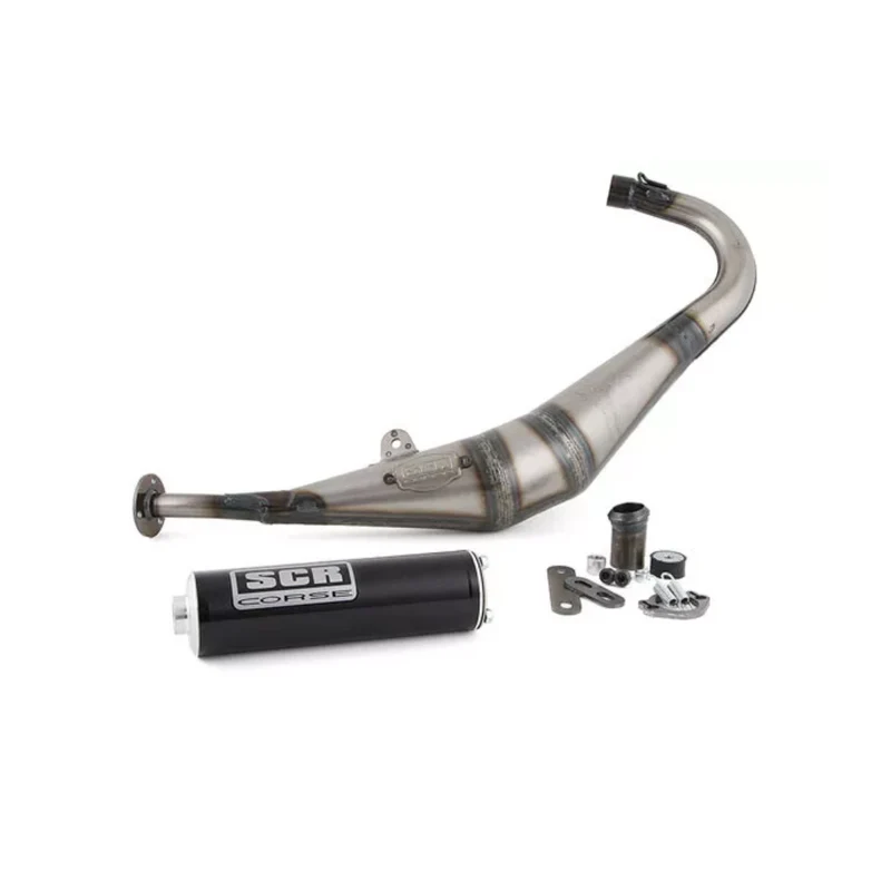 Pot d'échappement SCR Corse 50-70cc Noir Dessous Derbi Senda 2 Temps