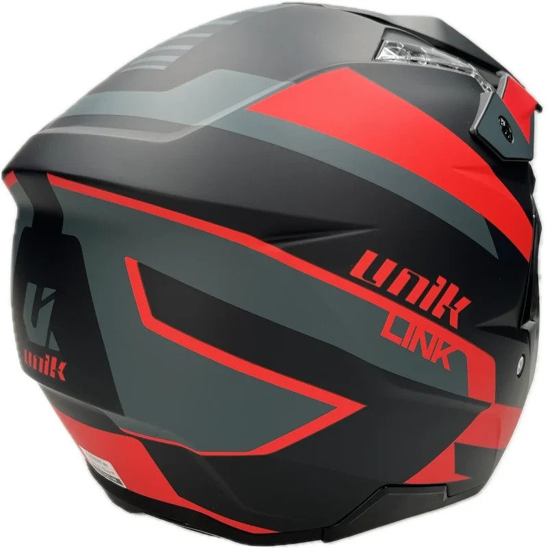 Casco Unik Link DV Blueza - Negro/Rojo