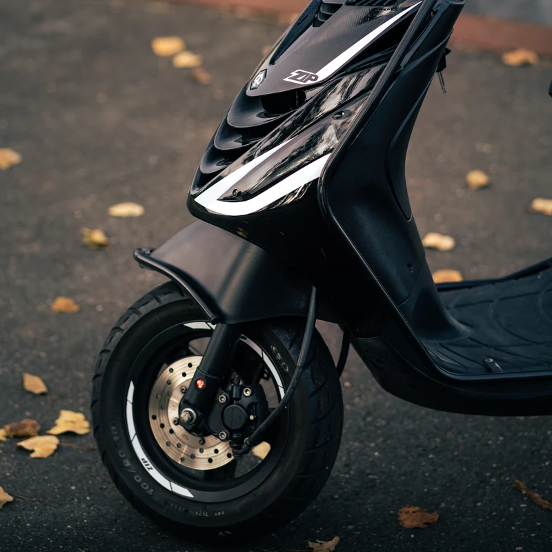 Support de Garde-Boue Piaggio Zip Noir Mat