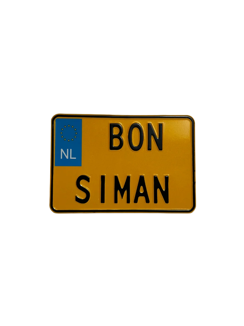 Texte personnalisé de la plaque d'immatriculation de la moto