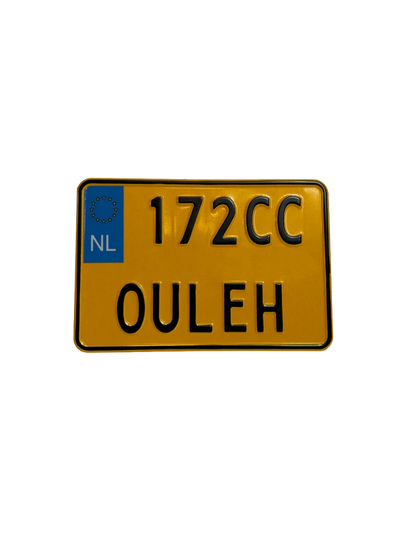 Texte personnalisé de la plaque d'immatriculation de la moto