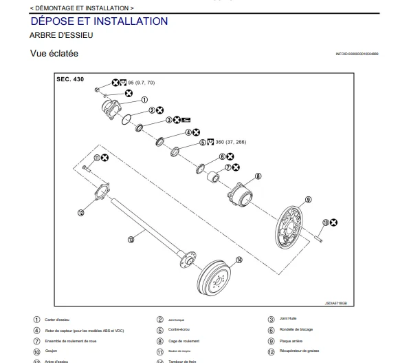 Manuel d'atelier Nissan D23 2015 français