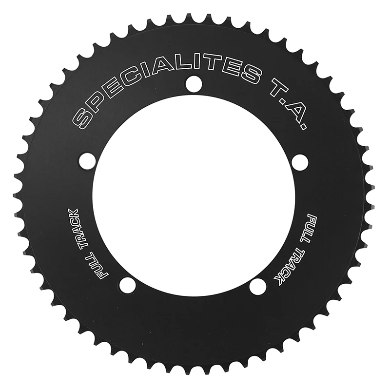 Plateau Piste 5 branches Ø 144 Ta Full Track 57 dents Noir Alu 7075 Pour Chaîne 3.17 mm (1"1-8)