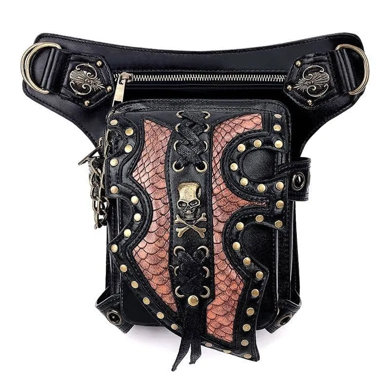 Sacoche de jambe moto - Steampunk