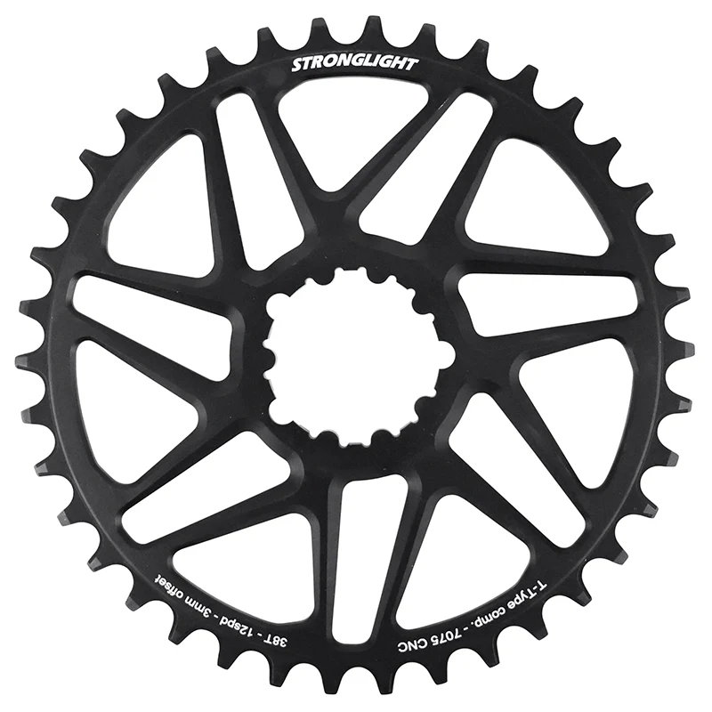 Plateau VTT Direct Mount Pour Sram Sx-Nx-Gx Stronglight Mono Alu Noir 38 dents - Deport 3 mm 12V.
