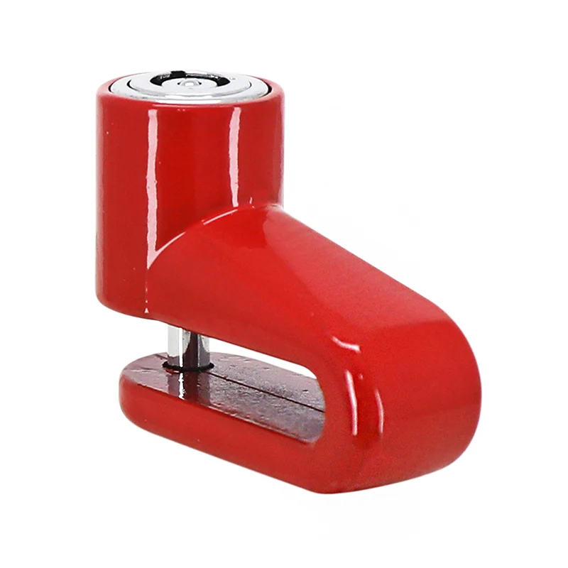 Antivol Mini Bloque Disque Pour Trottinette Rouge (Inclus Support De Fixation)