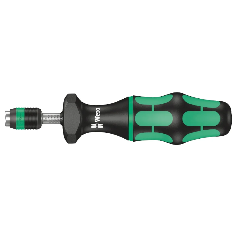 Tournevis Porte Embout Dynamometrique Wera 7430 1-4 Serrage De 0,10 A 0,34 Nm Noir-Vert (Vendu A L'Unite) -Marque Allemande Pour Les Ateliers-