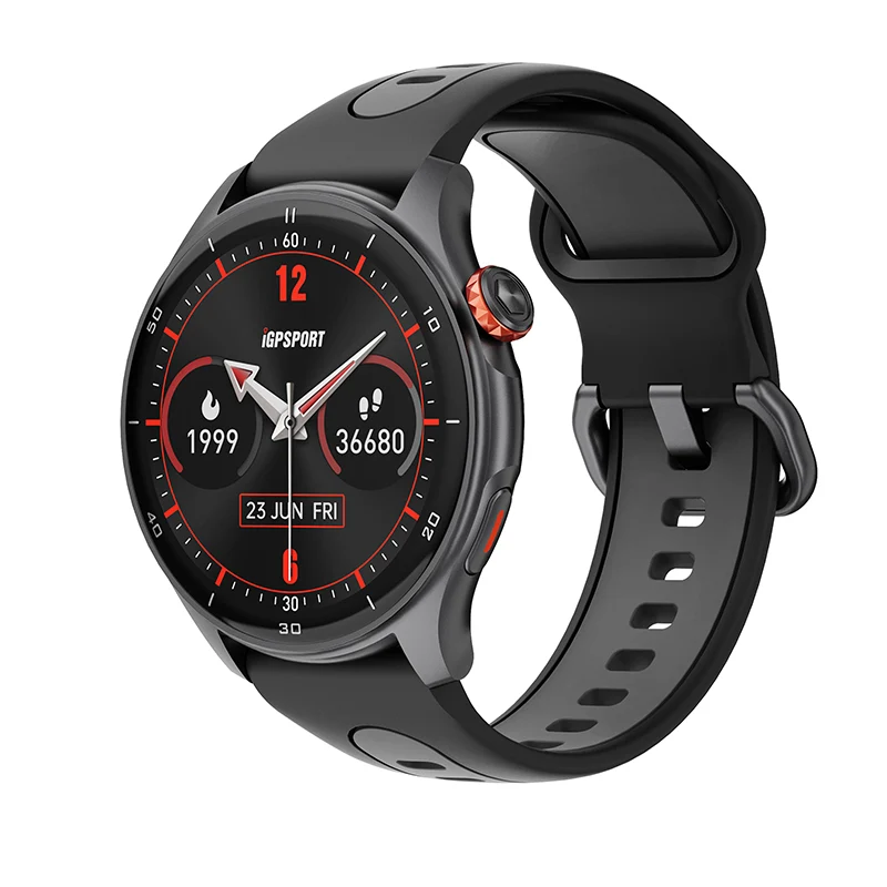Montre Gps - Compteur Igpsport Lw10 Noir- Calories - Frequence Cardiaque - Sommeil - Notifications Et Plus De 45 Algorithmes Sante