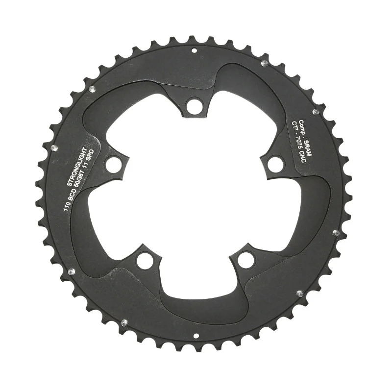 Plateau Route 5 branches Ø 110 Stronglight Ct2 Sram 50 dents Extérieur Noir Pour Red-Force-Rival 11V. (Pour Intérieur 36 dents)