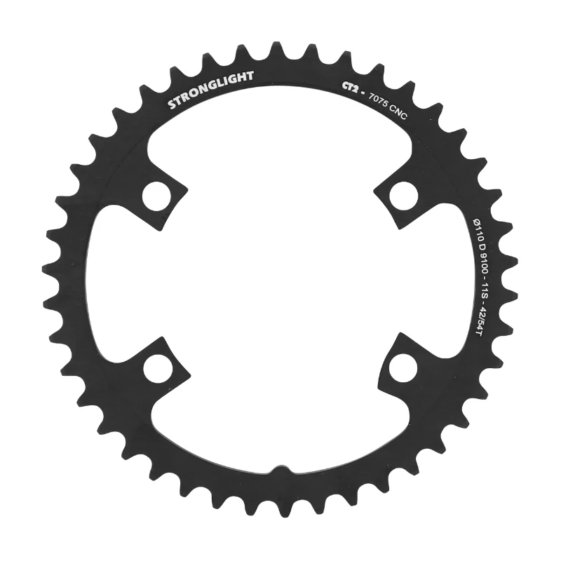 Plateau Route 4 branches Ø 110 Pour Shimano Dura-Ace 9100 Stronglight 42 dents Intérieur Noir Ct2 11V. Pour Extérieur 54 dents
