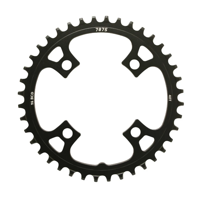 Plateau VTT 4 branches Ø 96 Pour Sunrace 40 dents Mono Mx 12-11-10V. Noir Narrow-Wide Alu Compatible Autres Marques