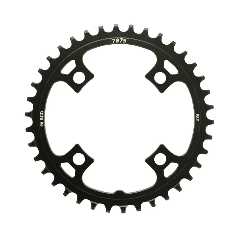 Plateau VTT 4 branches Ø 96 Pour Sunrace 38 dents Mono Mx 12-11-10V. Noir Narrow-Wide Alu Compatible Autres Marques
