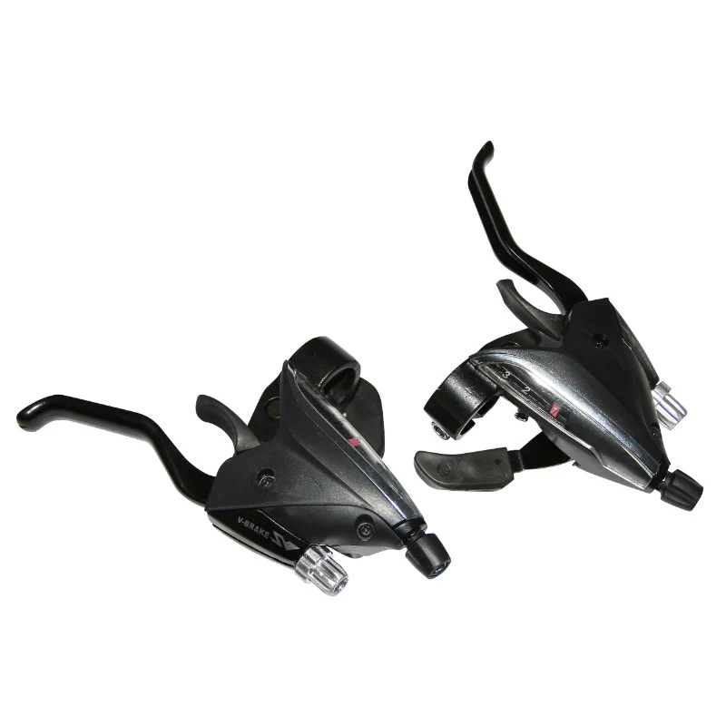 Levier-Manette VTT Patin P2R 3 X 7V. Noir Alu Azera V-Brake Compatible Shimano (Paire)