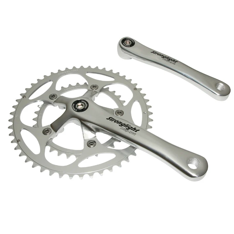 Pédalier Route Stronglight 9-10V. Impact Argent 172.5 mm 50-34 Compatible 8V. (Axe Carré 107 mm)
