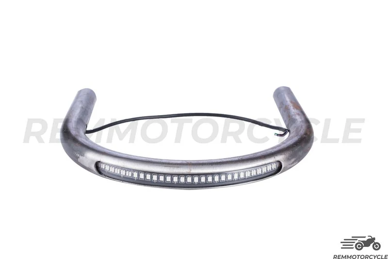 Boucle arriere moto avec Bande LED Intégrée Plate ou Relevée Dia. 22 mm