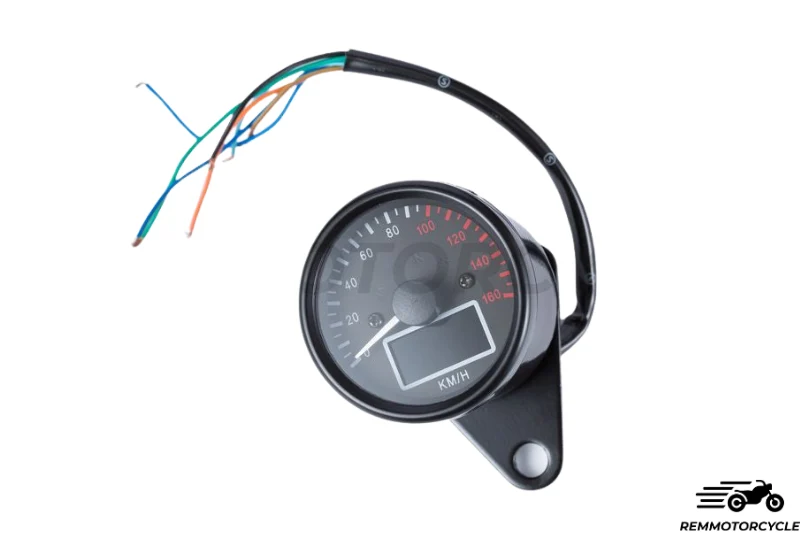 Compteur Moto Universel Km/h Classic Aiguille DIGITAL Chrome ou Noir