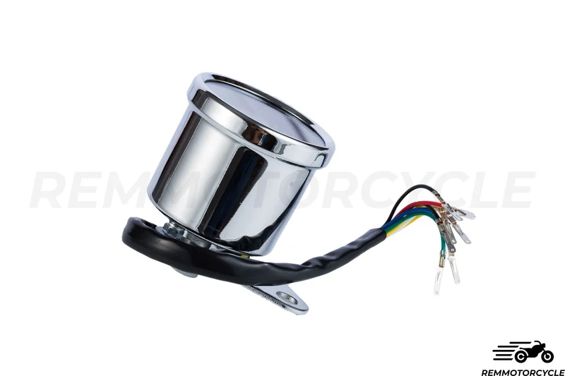 Compteur Universel Moto Km/h Noir ou Chrome 5 indicateurs