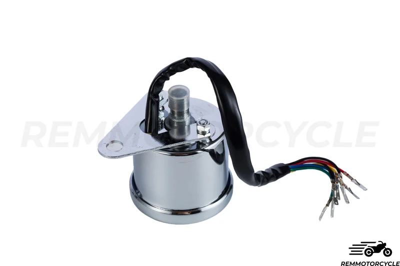 Compteur Universel Moto Km/h Noir ou Chrome 5 indicateurs