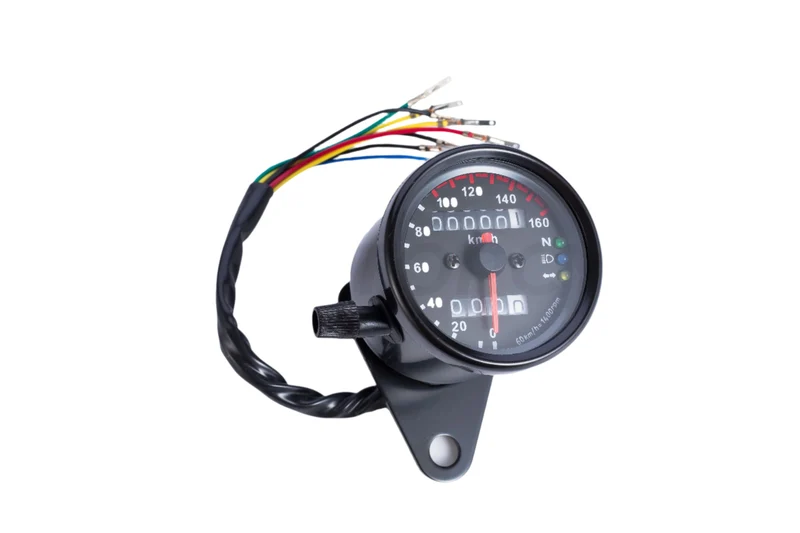 Compteur Vitesse Moto Km/h Noir Fond Noir