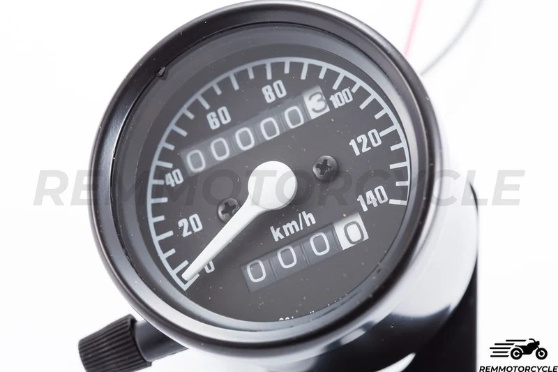 Compteur Moto Vintage Simple Noir