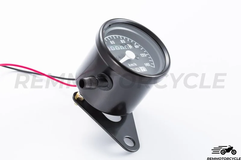 Compteur Moto Vintage Simple Noir