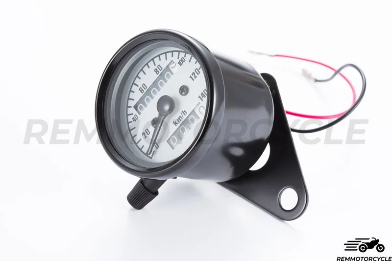 Compteur Moto Vintage Simple Noir