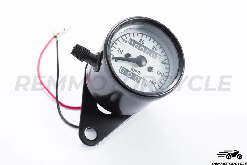Compteur Moto Vintage Simple Noir