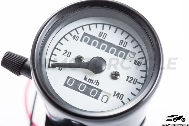 Compteur Moto Vintage Simple Noir