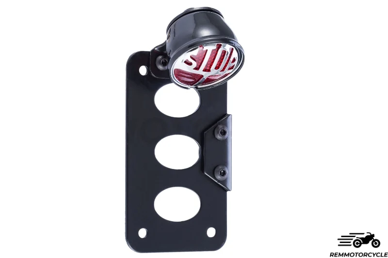 Feu Arriere custom moto "STOP" avec Support de Plaque
