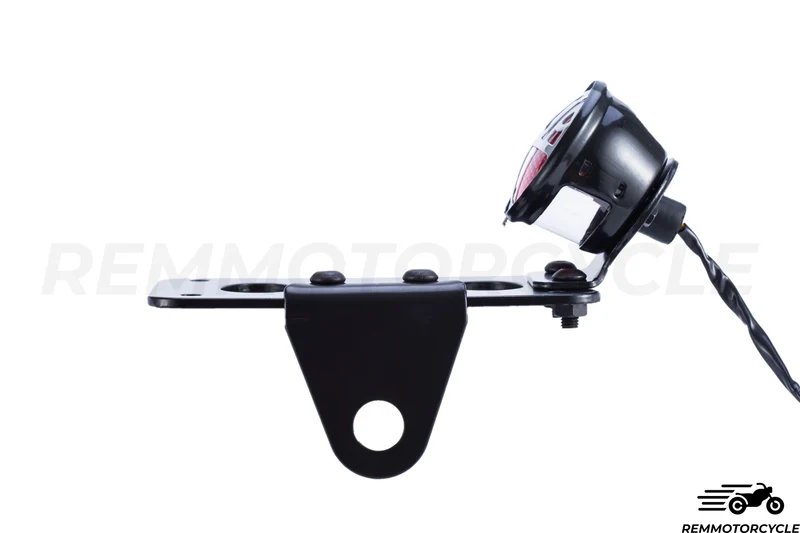 Feu Arriere custom moto "STOP" avec Support de Plaque