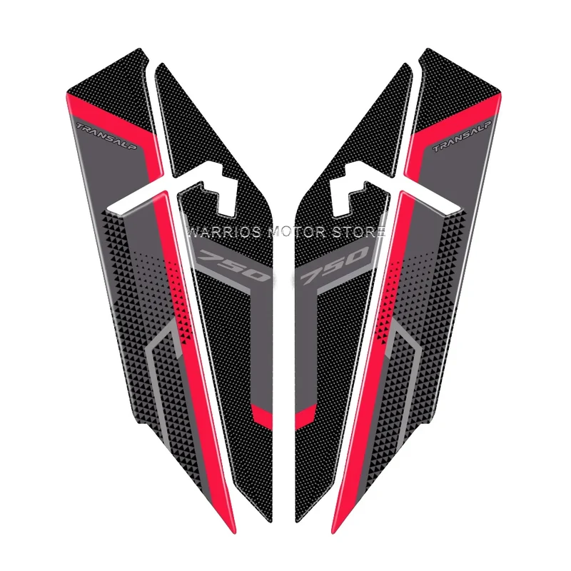Motorcycle 3D Gel Resin Stickers Kit Guards Front Fender For HONDA XL750 TRANSALP DAL 2023