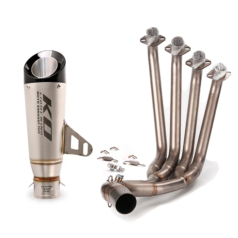 For Honda CB650F CB650R CBR650 CBR650F 2014-2022 Slip On 51mm Motorcycle Exhaust System Escape Front Link Pipe Stainless Steel
