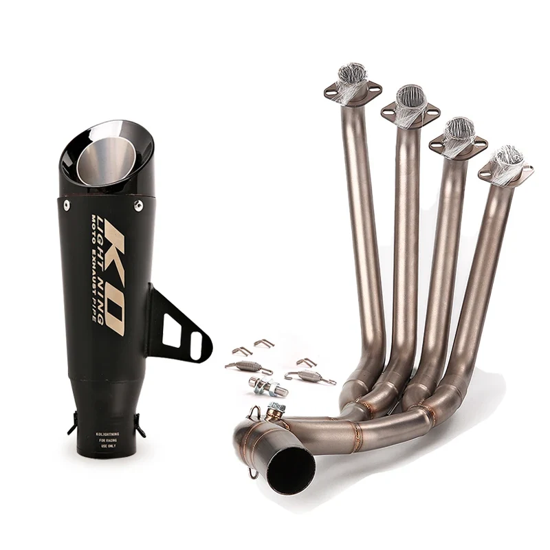 For Honda CB650F CB650R CBR650 CBR650F 2014-2022 Slip On 51mm Motorcycle Exhaust System Escape Front Link Pipe Stainless Steel