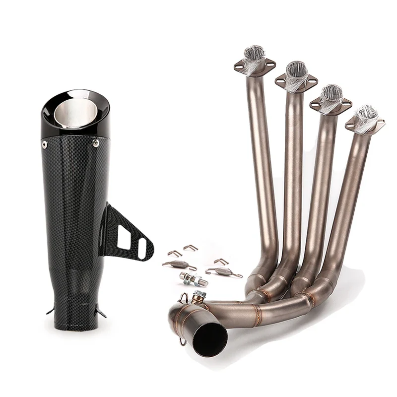 For Honda CB650F CB650R CBR650 CBR650F 2014-2022 Slip On 51mm Motorcycle Exhaust System Escape Front Link Pipe Stainless Steel