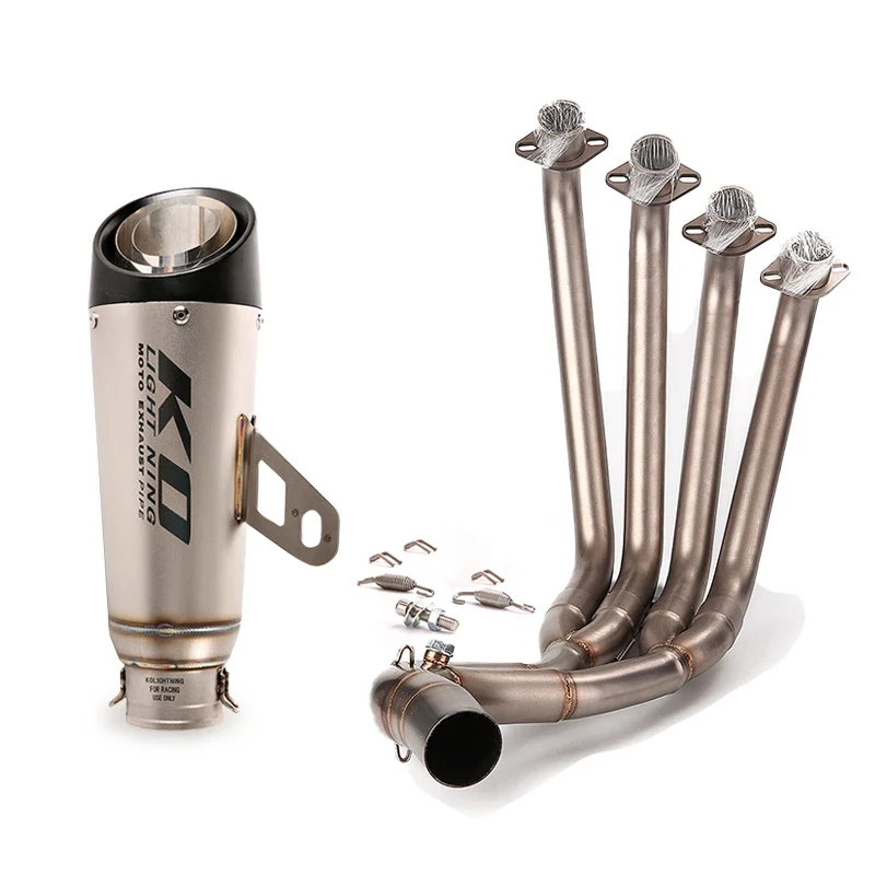 For Honda CB650F CB650R CBR650 CBR650F 2014-2022 Slip On 51mm Motorcycle Exhaust System Escape Front Link Pipe Stainless Steel