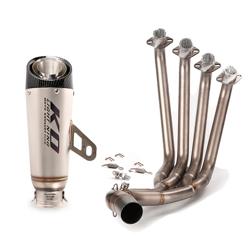 For Honda CB650F CB650R CBR650 CBR650F 2014-2022 Slip On 51mm Motorcycle Exhaust System Escape Front Link Pipe Stainless Steel
