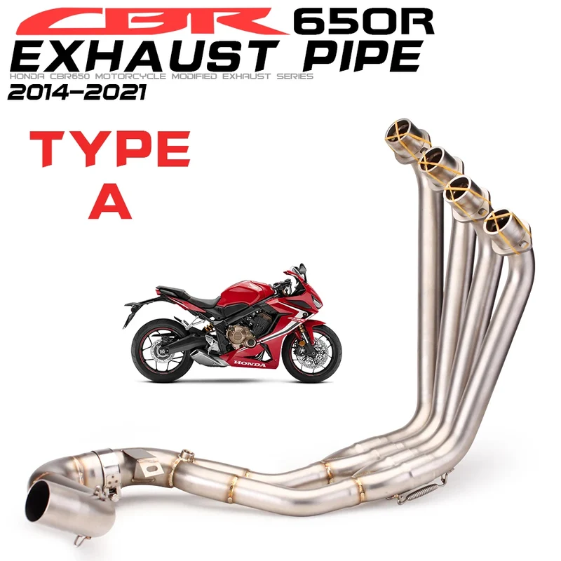 CBR650F CBR650 CB650F Motorcycle Exhaust Slip-On Front Link Pipe Escape Moto Full System Moveable Connect For Honda CBR 650R 650