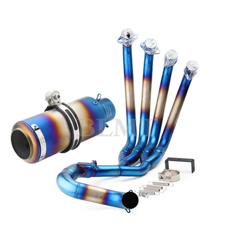 For HONDA CBR650 CB650R CB650F CBR650R Full Systems Motorcycle Exhaust Muffler Slip on Front Pipe with sc exhaust 2014-2021