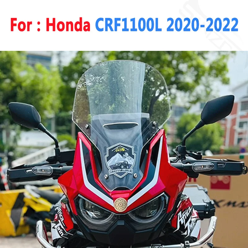 For HONDA CRF1100L AFRICA TWIN ADVENTURE 2020 2021 2022 Motorcycle Touring Windshield Windscreens Wind Deflectors Viser Gray