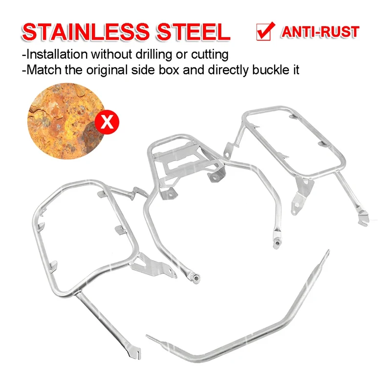 Stainless Steel Luggage Rack For BMW R1250GS Adventure R1200GS LC ADV 2013-2023 Motorcycle Tail Trunk Pannier Saddlebag Bracket