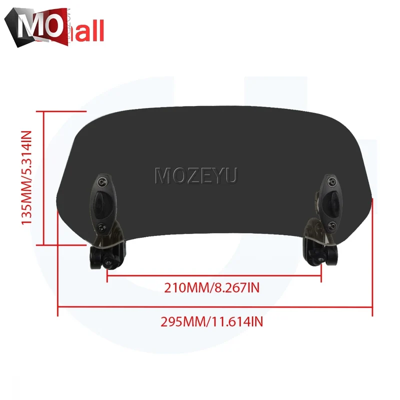 Motorcycle Windshield Extension Spoiler Windscreen Air Deflector For Honda NT650 Hawk GT NTV 600 650 NX500 NX650 J-X Dominator