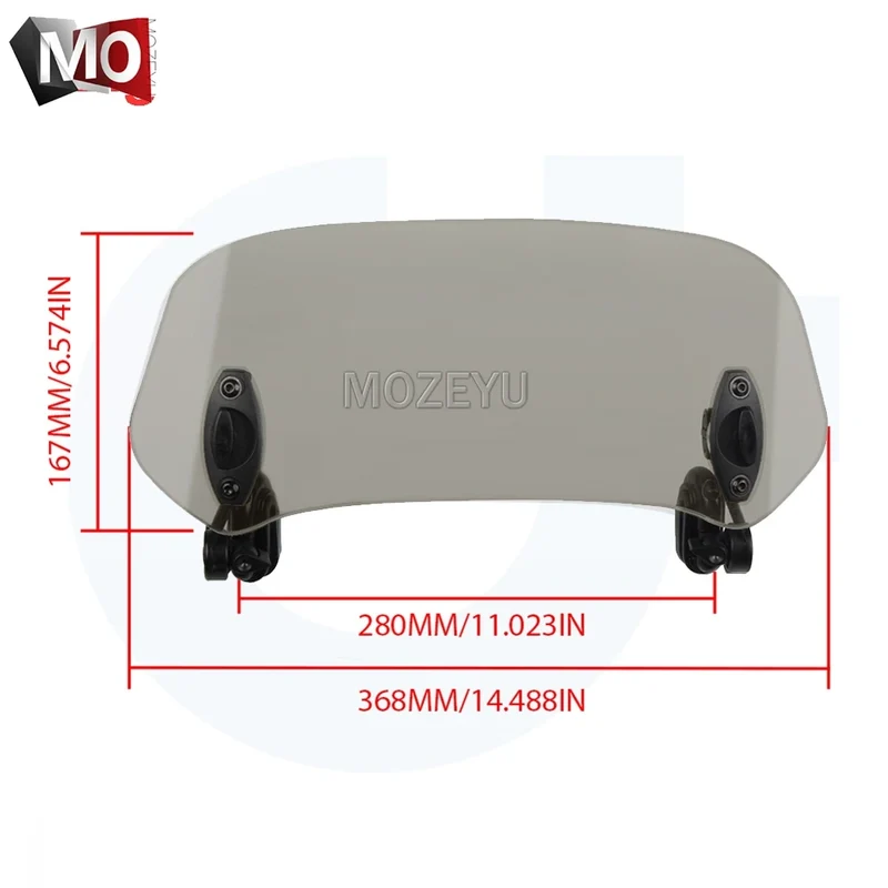 Motorcycle Windshield Extension Spoiler Windscreen Air Deflector For Honda NT650 Hawk GT NTV 600 650 NX500 NX650 J-X Dominator