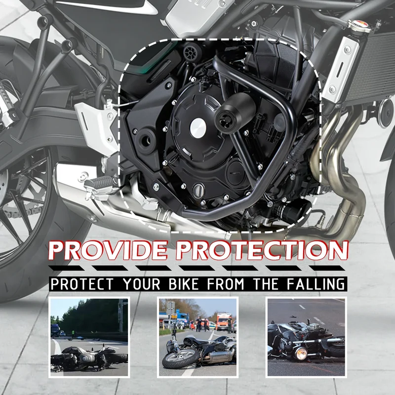 For Kawasaki Z650RS 2021-2024 2023 Engine Guard Highway Crash Bar Motorcycle Frame Protection Bumper Z 650 Z650 RS Accessories