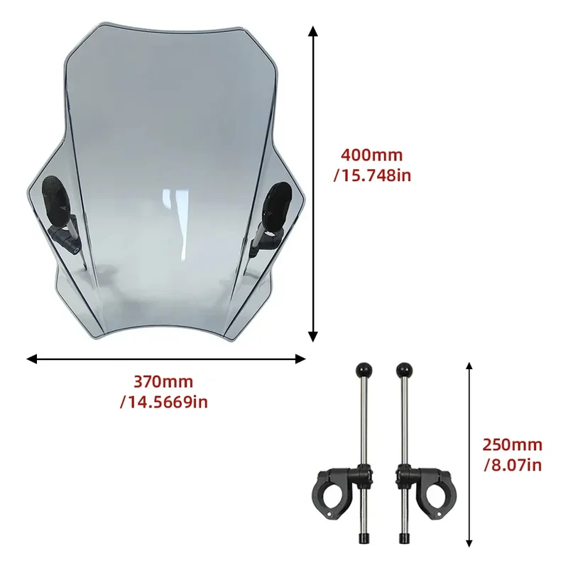 For CRF250L / M 2012-2021 CRF300L 2021 Universal Motorcycle Windscreen Windshield Covers Screen Smoke Lens Motorbikes Deflector