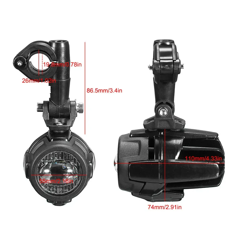 2014-2022 For Kawasaki Benelli etc Motorcycle LED Auxiliary Light Car Fog Light Assemblie Driving Lamp Spotlight Holder