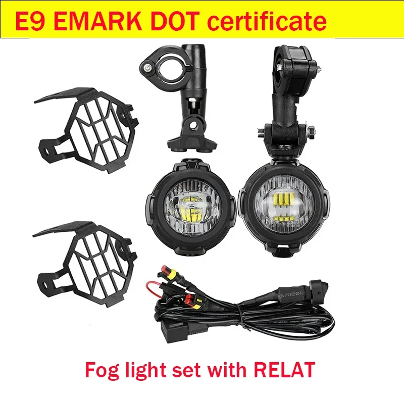 2014-2022 For Kawasaki Benelli etc Motorcycle LED Auxiliary Light Car Fog Light Assemblie Driving Lamp Spotlight Holder