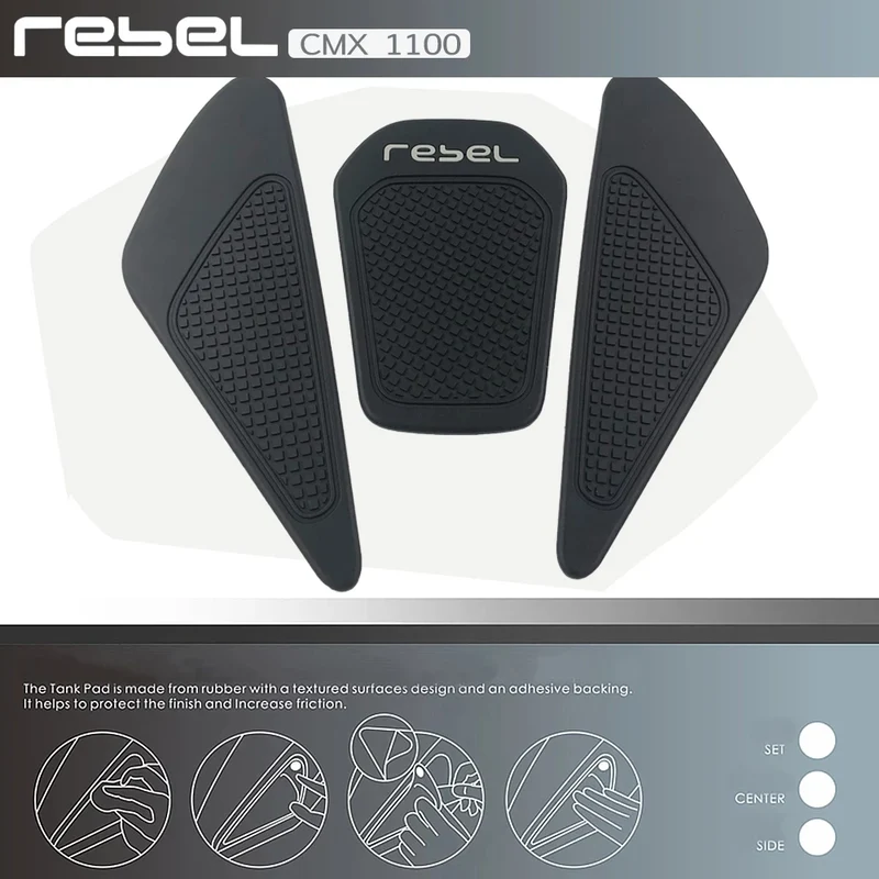 For Honda REBEL500 REBEL300 REBEL CMX 500 300 CM500 CM300 Motorcycle Accessories Gas Tank Protect Sticker Fuel Cap Cover Pad