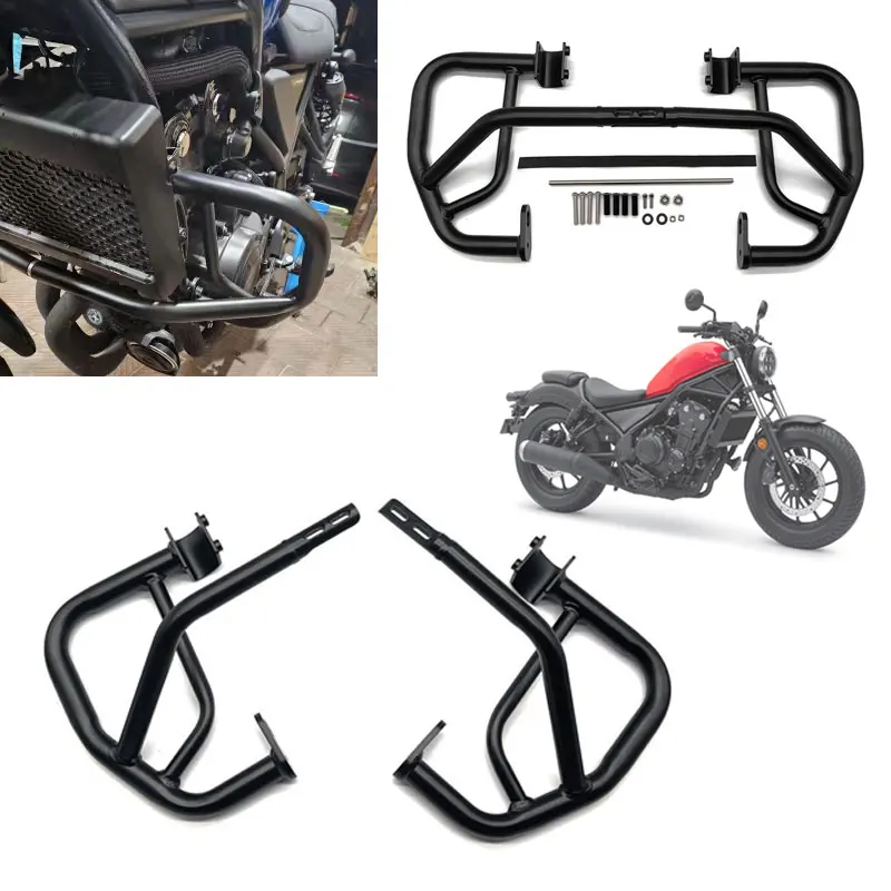 2024-2017 For Honda REBEL CMX 300 CMX 500 Motorcycle Highway Bumper Engine Guard Crash Bars Stunt Cage Protector CMX300 CMX500