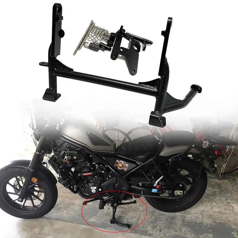 2020-2022 New For Honda Rebel500 CMX 500 300 Motorcycle Middle Kickstand Center Centre Parking Stand Bracket Foot Holder Support
