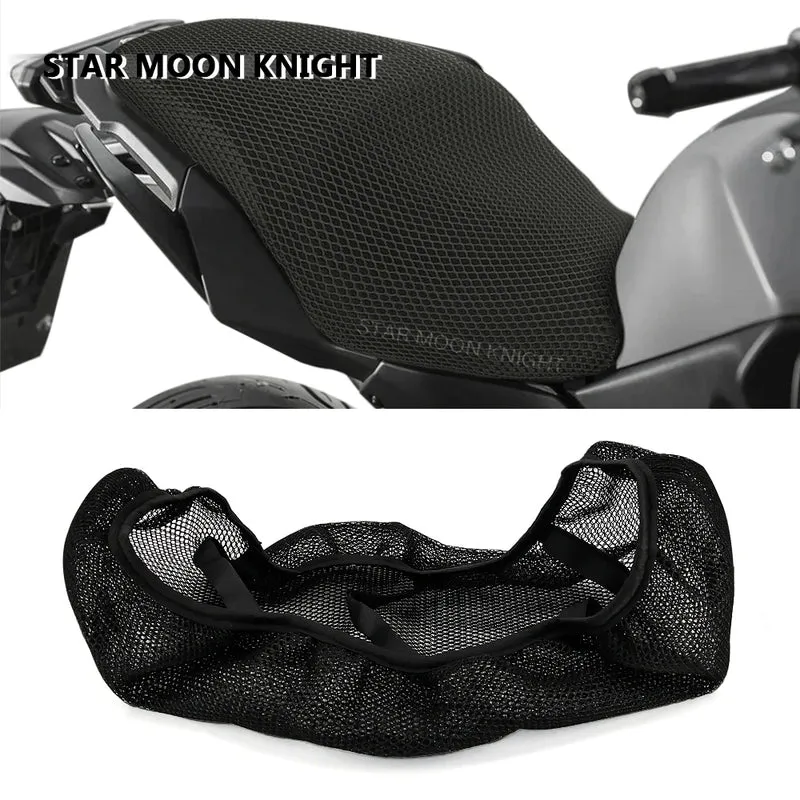 Motorcycle Anti-Slip 3D Mesh Fabric Seat Cover Breathable Waterproof Cushion For Yamaha Tracer 7 Tracer 700 GT MT-07 Tracer